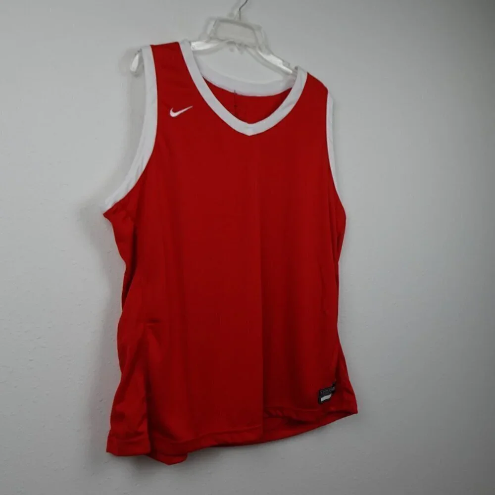 Nike Basketball Jersey Women's Size 3XL Red Sleeveless Sports Activewear